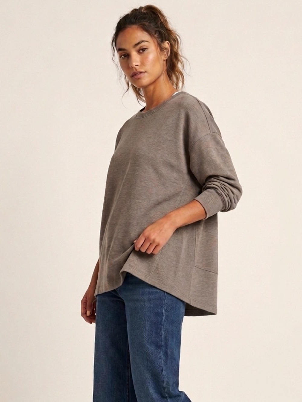 NWT Brown Fleece Pullover